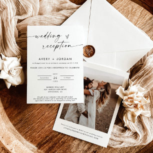 Elopement Announcement Modern Wedding Reception