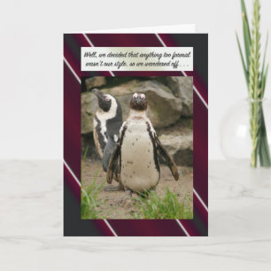 Elopement Announcement, Penguin Style Announcement