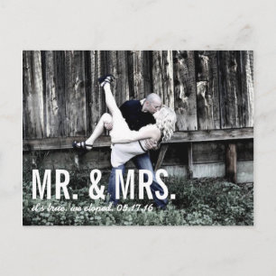 Elopement Announcement Postcard