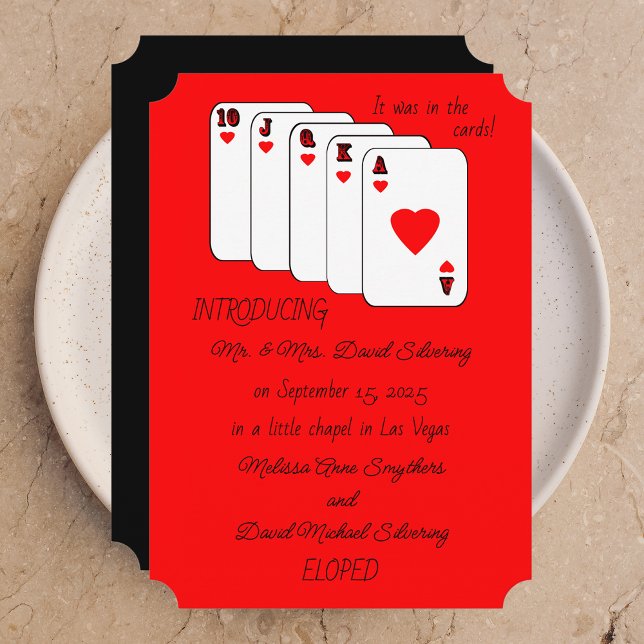 Elopement Announcement Royal Flush (Creator Uploaded)
