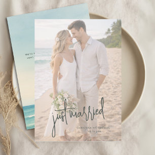 Elopement Beach Wedding Announcement