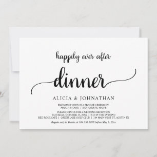 Elopement, Happily Ever After Dinner, Rustic Invitation