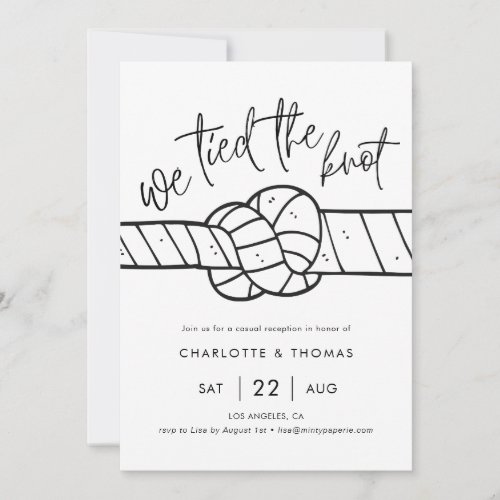 Elopement Invitation We Tied the Knot Announcement