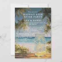 Elopement Ocean Beach Mason Jar Wedding Reception