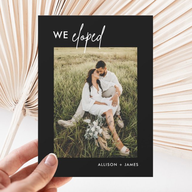 Elopement Reception Black We Eloped Announcement (Creator Uploaded)