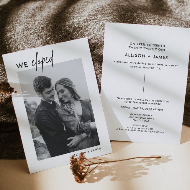 Elopement Reception Photo We Eloped Announcement (Creator Uploaded)