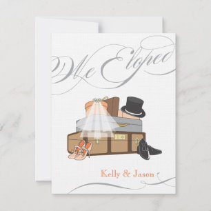Elopement Wedding Announcement - Orange