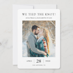 Elopement Wedding Announcement with Photo