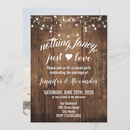 Elopement wedding invitation