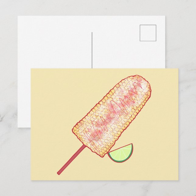 Elote Mexican street style Corn  On The Cob Postcard (Front/Back)