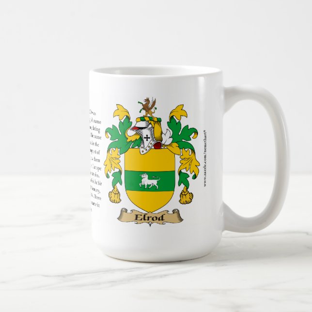 Elrod, the Origin, the Meaning and the Crest Coffee Mug (Right)