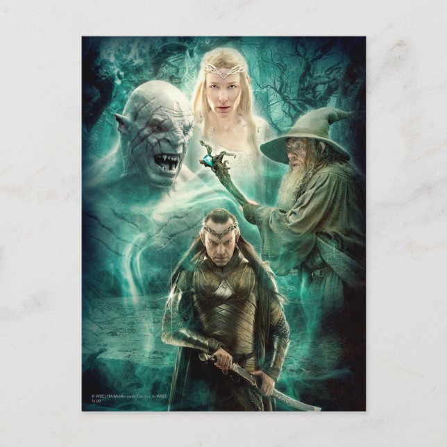 ELROND™, Azog, Galadriel, & Gandalf Graphic Postcard (Front)