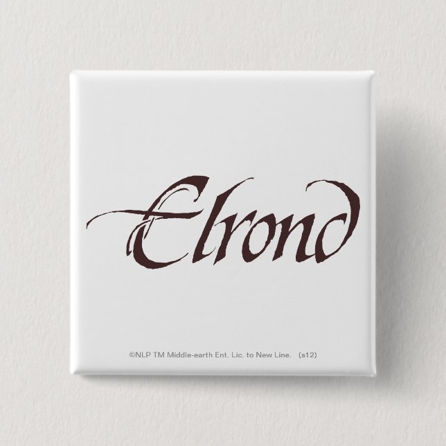 ELROND™ Name Solid Pinback Button (Front)