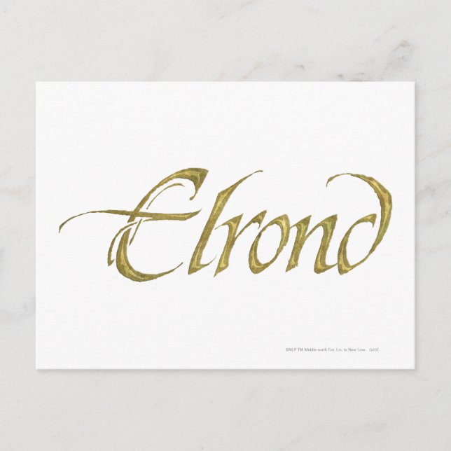 ELROND™ Name Textured Postcard (Front)