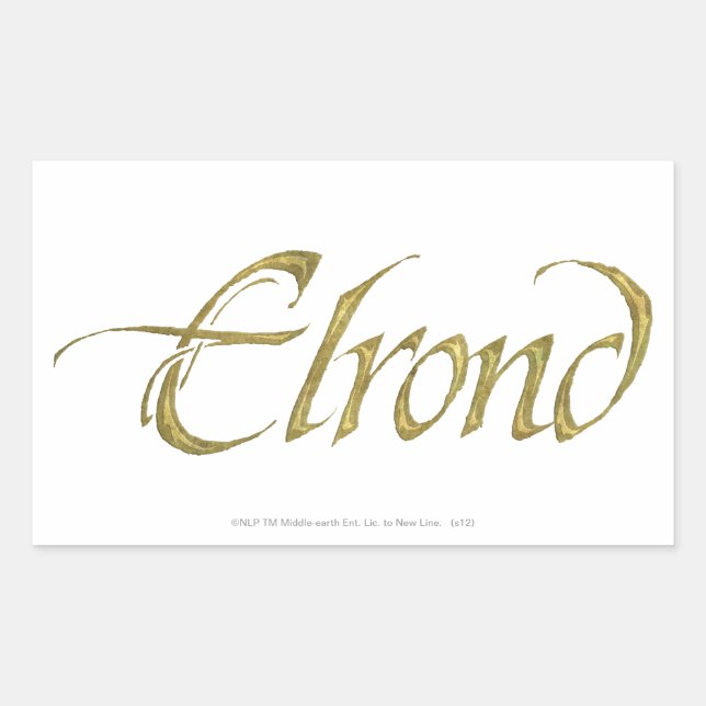 ELROND™ Name Textured Rectangular Sticker (Front)
