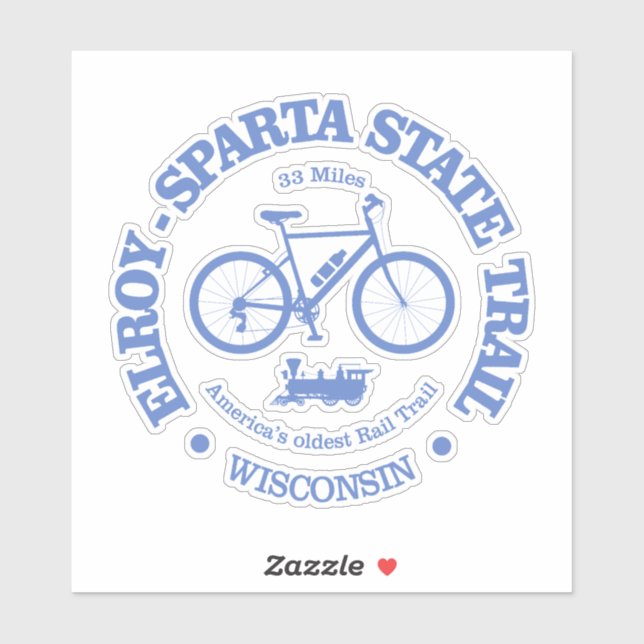 Elroy-Sparta State Trail (cycling) Sticker (Sheet)