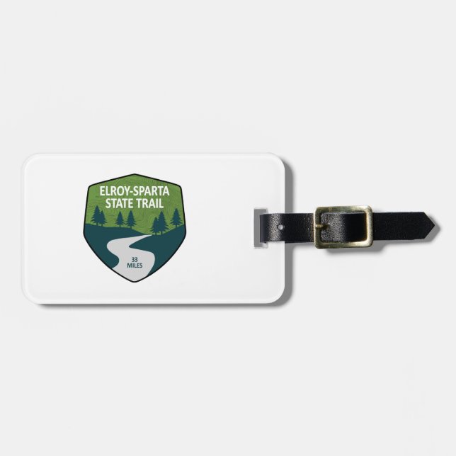 Elroy-Sparta State Trail Luggage Tag (Front Horizontal)