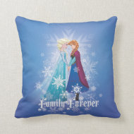 Elsa and Anna - Family Forever Throw Pillows