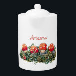 Elsa Beskow Children of the Forest Bowl Teapot<br><div class="desc">Bring the whimsical illustration of Elsa Beskow to your table. Whether for a Cottage Core decor or for a children's table setting, these cute images feature the cutest children with mushroom caps amongst forest foliage and with their woodland animal friends. Easily change the text, and if you would like to,...</div>