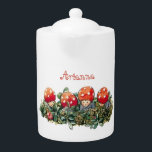 Elsa Beskow Children of the Forest Bowl Teapot<br><div class="desc">Bring the whimsical illustration of Elsa Beskow to your table. Whether for a Cottage Core decor or for a children's table setting, these cute images feature the cutest children with mushroom caps amongst forest foliage and with their woodland animal friends. Easily change the text, and if you would like to,...</div>