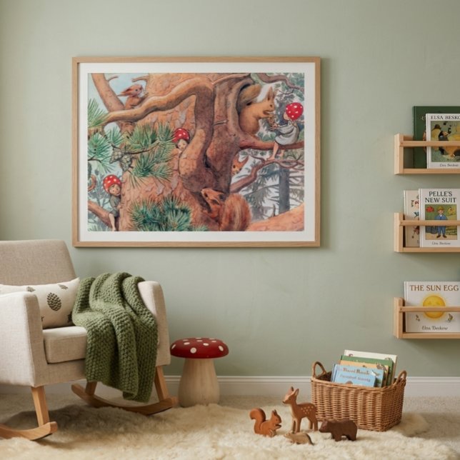 Elsa Beskow Children of the Forest Nursery Art Poster (Creator Uploaded)