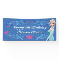 Elsa Floral Birthday Banner