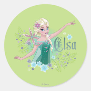 Elsa   Giving from the Heart Classic Round Sticker