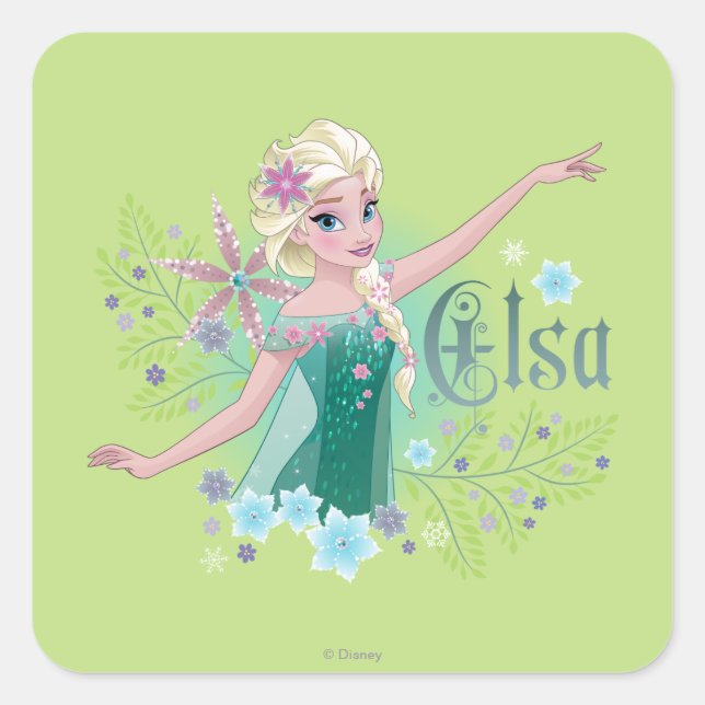 Elsa | Giving from the Heart Square Sticker (Front)