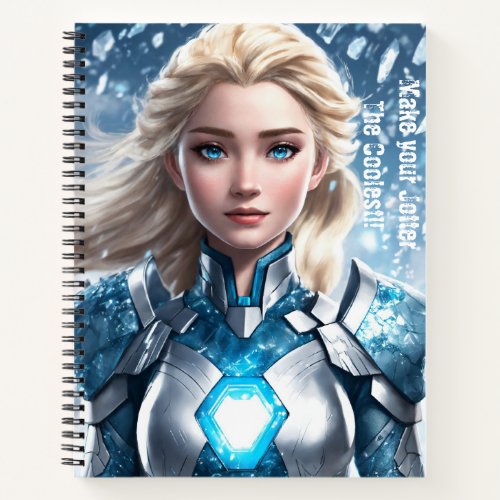 Elsa in ironman armour printed spiral notebook