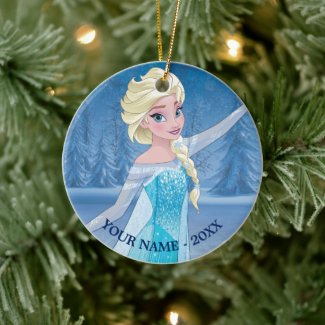 Elsa | In Winter Forest Add Your Name Ceramic Ornament