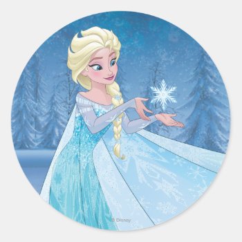 Elsa | Let It Go! Classic Round Sticker by frozen at Zazzle