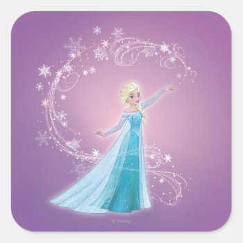 Elsa | Love Thaws  Love Glows Square Sticker by frozen at Zazzle