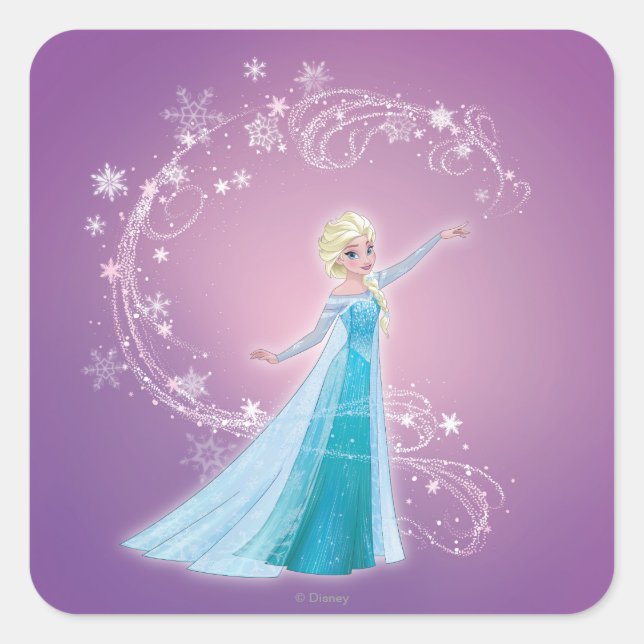 Elsa | Love Thaws, Love Glows Square Sticker (Front)