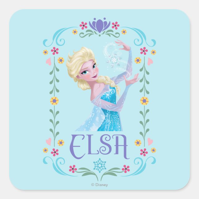 Elsa | My Powers are Strong Square Sticker (Front)