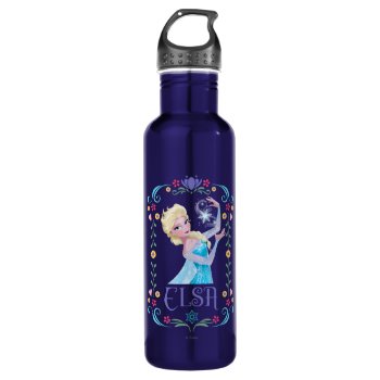 Elsa | My Powers Are Strong Stainless Steel Water Bottle by frozen at Zazzle