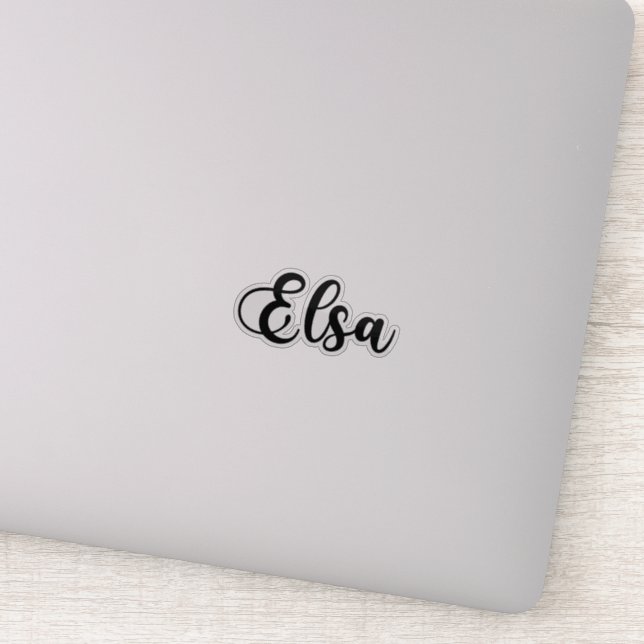 Elsa Name - Handwritten Calligraphy Sticker (Detail)