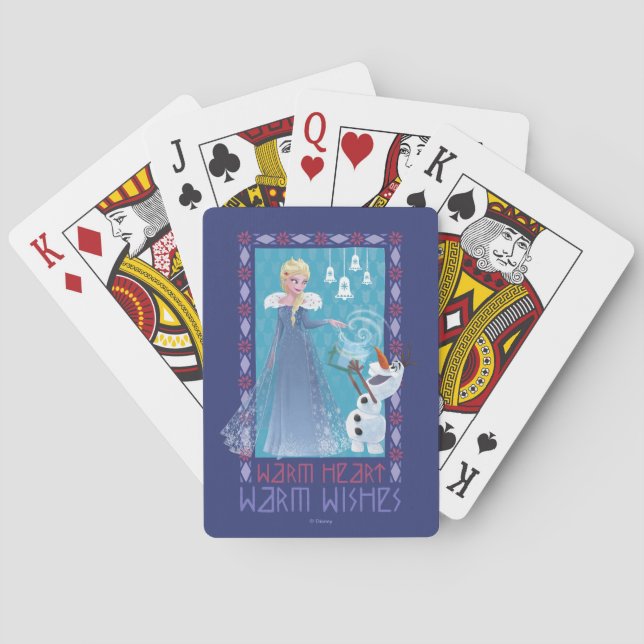 Elsa & Olaf | Warm Heart Warm Wishes Playing Cards (Back)