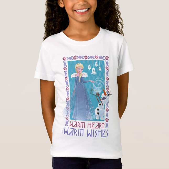Elsa & Olaf | Warm Heart Warm Wishes T-Shirt (Front)