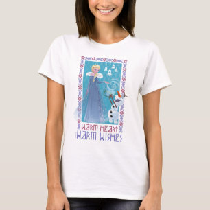 Elsa & Olaf Warm Heart Warm Wishes T-Shirt