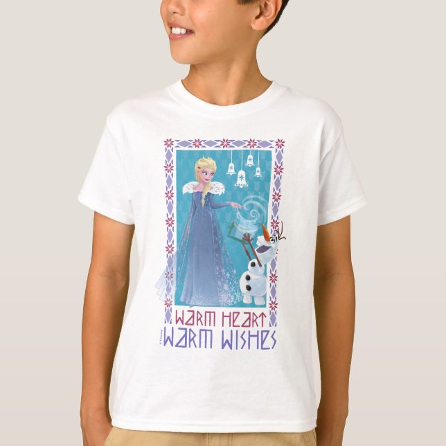 Elsa & Olaf | Warm Heart Warm Wishes T-Shirt (Front)