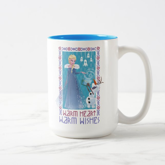 Elsa & Olaf | Warm Heart Warm Wishes Two-Tone Coffee Mug (Right)
