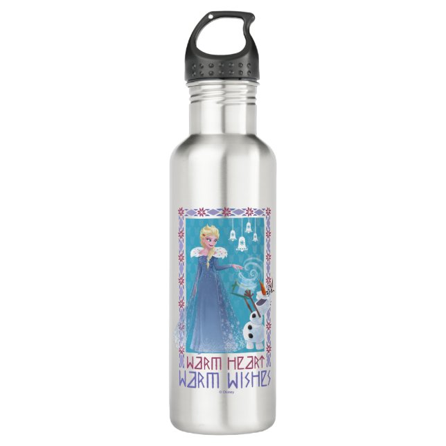 Elsa & Olaf | Warm Heart Warm Wishes Water Bottle (Front)