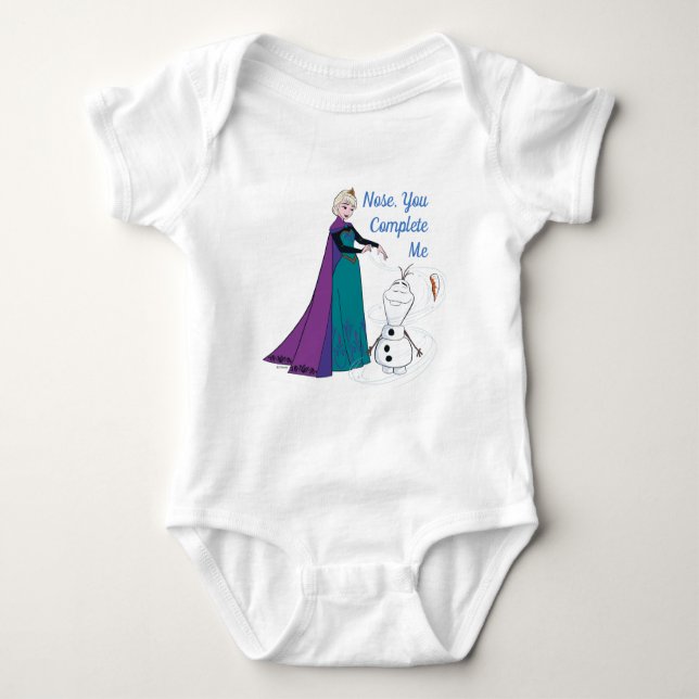 Elsa Permafrosting Olaf Baby Bodysuit (Front)