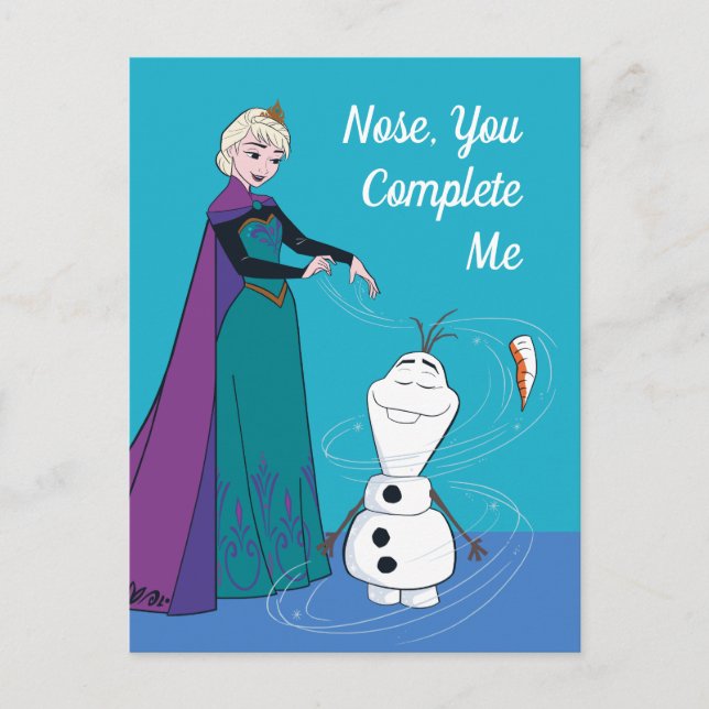 Elsa Permafrosting Olaf Postcard (Front)