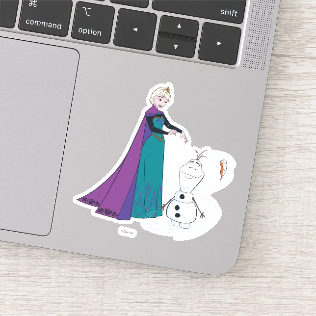 Elsa Permafrosting Olaf Sticker (Detail)