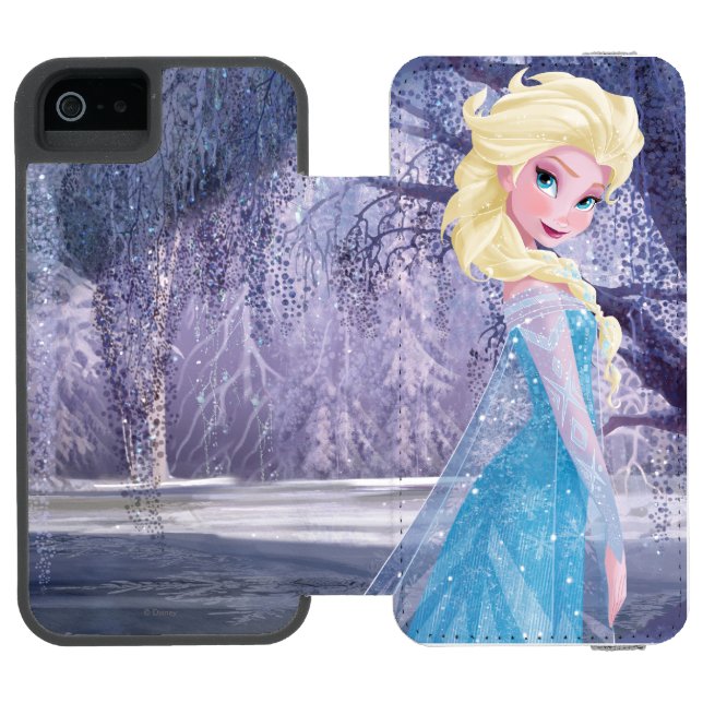 Elsa | Side Profile Standing Incipio iPhone Wallet Case (Folio Open)