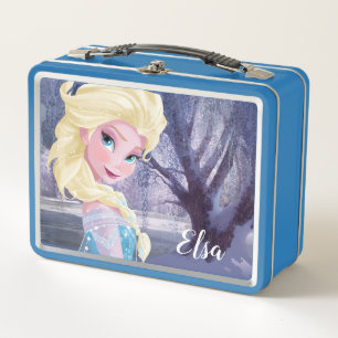 Elsa Side Profile Standing Metal Lunch Box