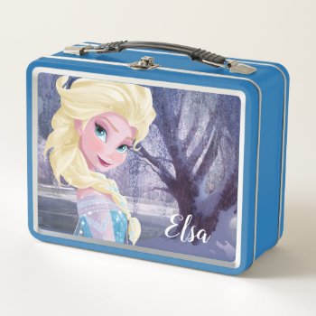 Elsa | Side Profile Standing Metal Lunch Box by frozen at Zazzle