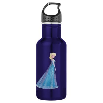 Elsa | Side Profile Standing Stainless Steel Water Bottle by frozen at Zazzle