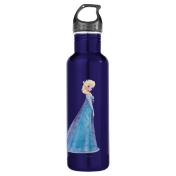 Elsa | Side Profile Standing Water Bottle by frozen at Zazzle